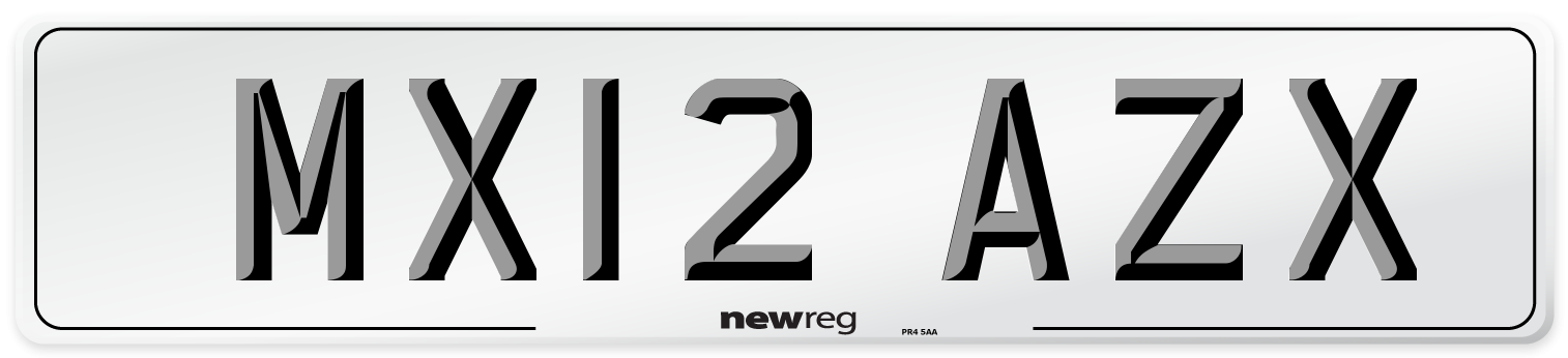 MX12 AZX Number Plate from New Reg